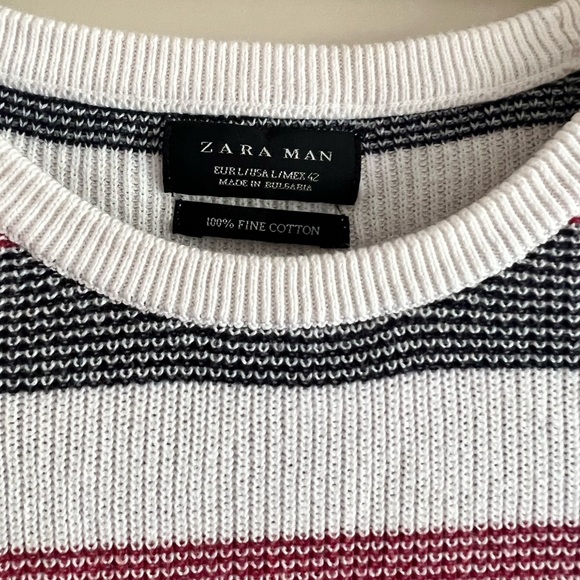 ZARA white, red and grey stripped jersey. - Picture 3 of 3